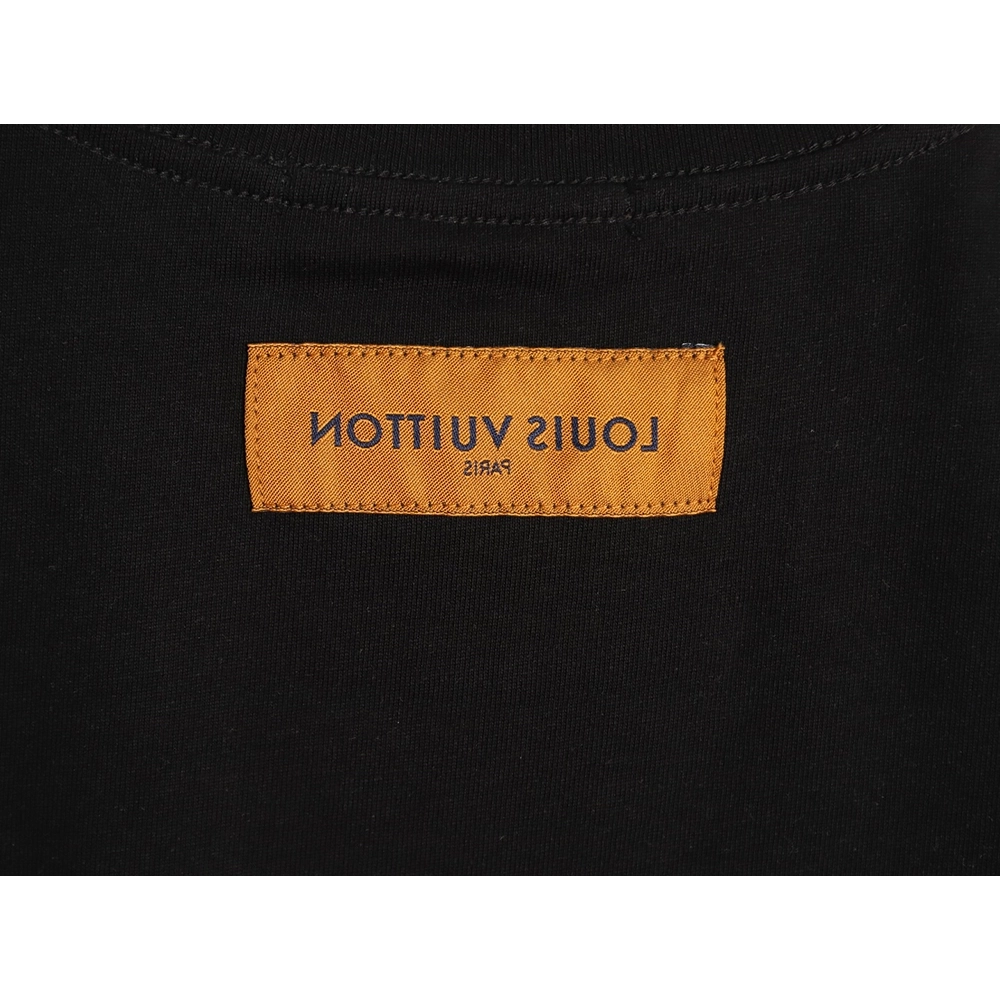 Louis Vuitton Embroidered Galloping Horse Logo Short-Sleeve T-Shirt T-Shirt TSK1,Louis Vuitton