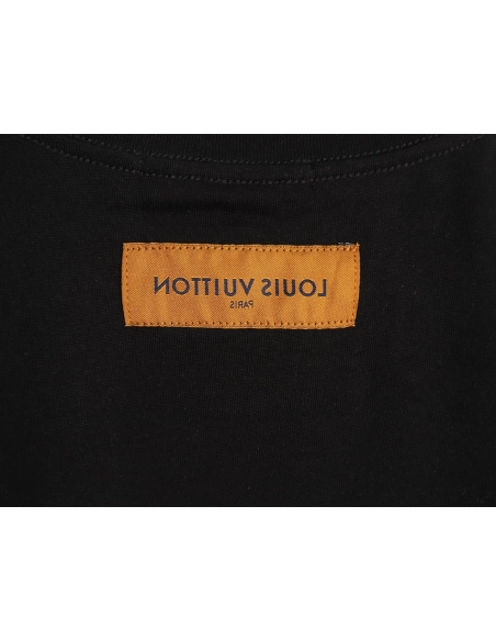 Louis Vuitton Embroidered Galloping Horse Logo Short-Sleeve T-Shirt T-Shirt TSK1,Louis Vuitton
