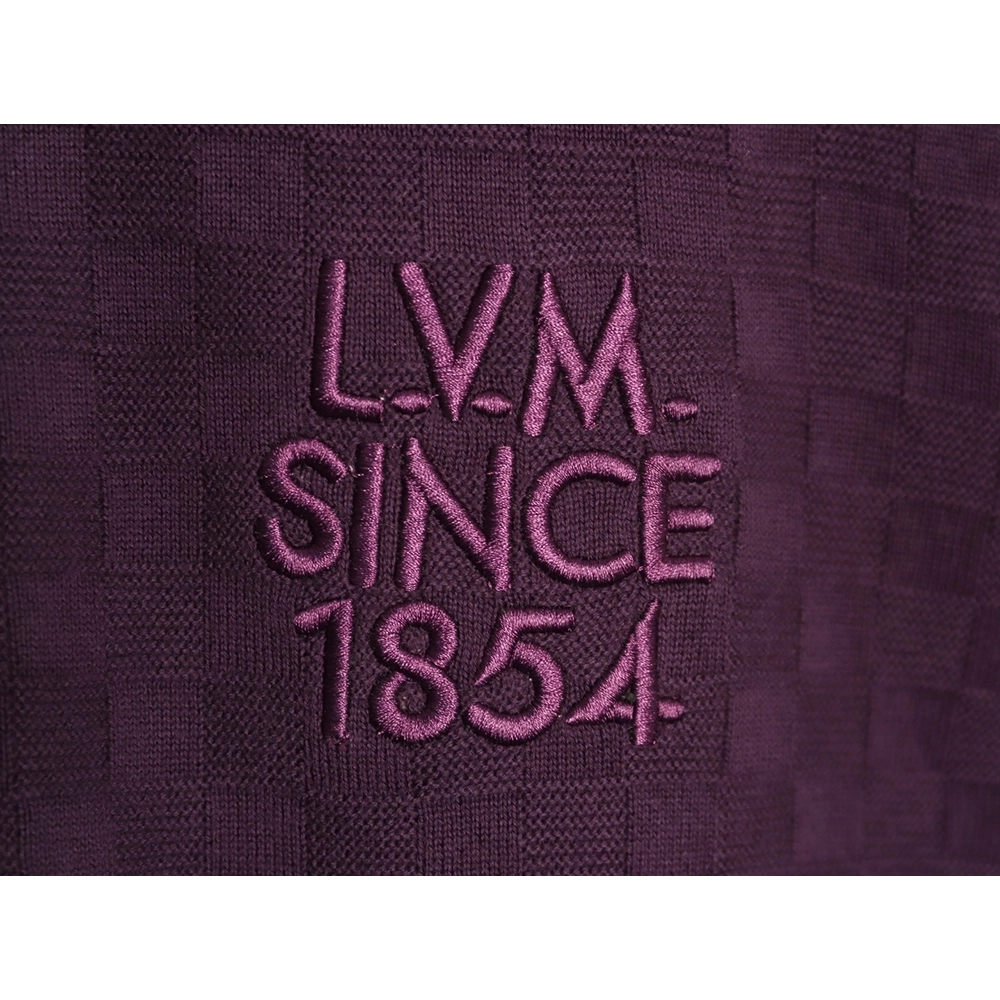 Louis Vuitton monogram embroidered checkered jacquard short-sleeved shirt,Louis Vuitton