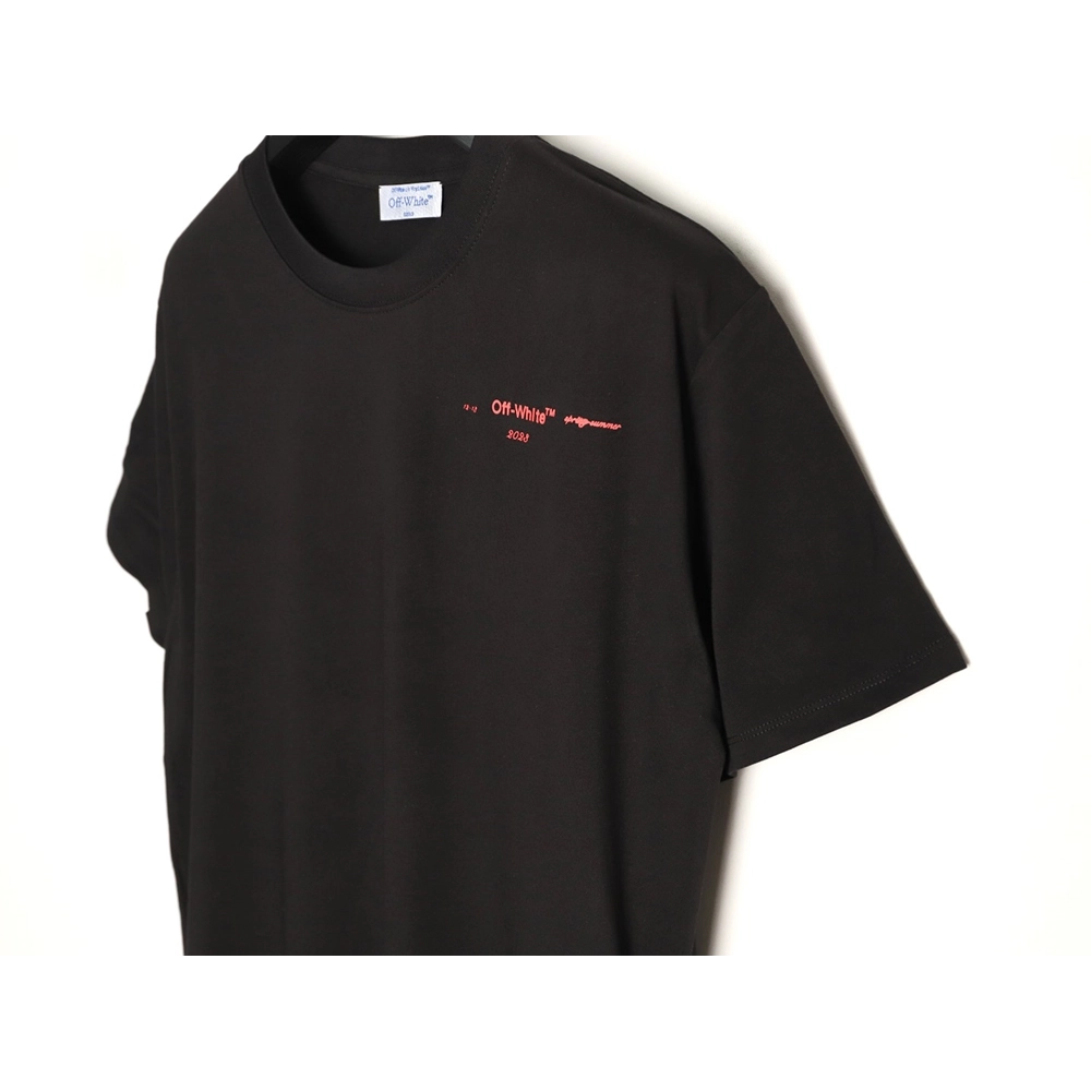 Off-White Cloud Oil Painting Print Short-Sleeve T-Shirt,Off White