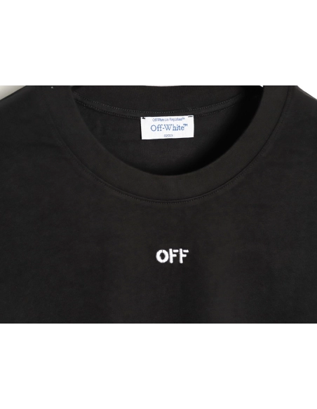 Off-White Embroidered Washed Black Arrows Short-Sleeve T-Shirt,Off White