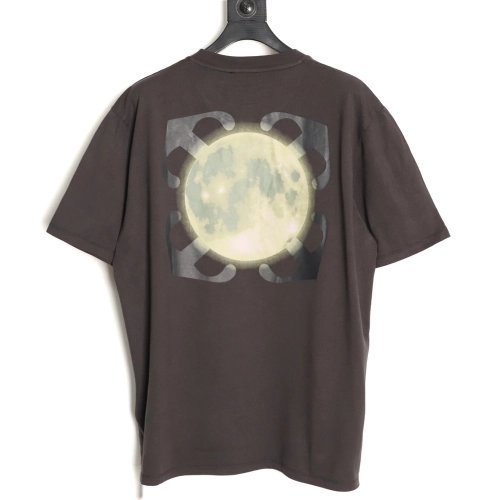 Off-White Washed "Moon Arrow" Short-Sleeve T-Shirt,Off White