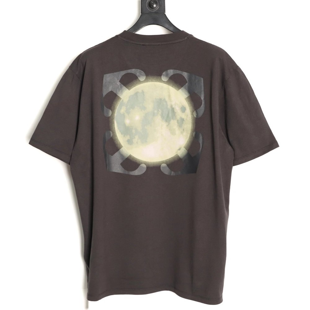 Off-White Washed "Moon Arrow" Short-Sleeve T-Shirt,Off White