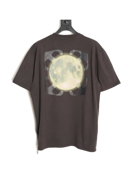 Off-White Washed "Moon Arrow" Short-Sleeve T-Shirt,Off White