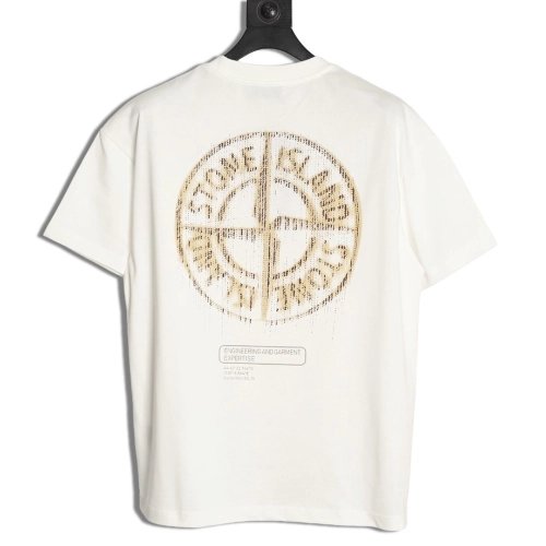 Stone Island Blur Compass Print Short-Sleeve T-Shirt,Stone Island
