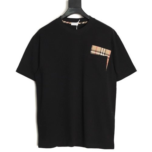 Burberry Plaid Overlapping Pocket Short-Sleeve T-Shirt TSK1,Burberry