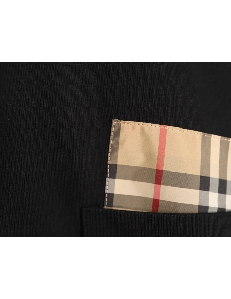 Burberry Plaid Overlapping Pocket Short-Sleeve T-Shirt TSK1,Burberry