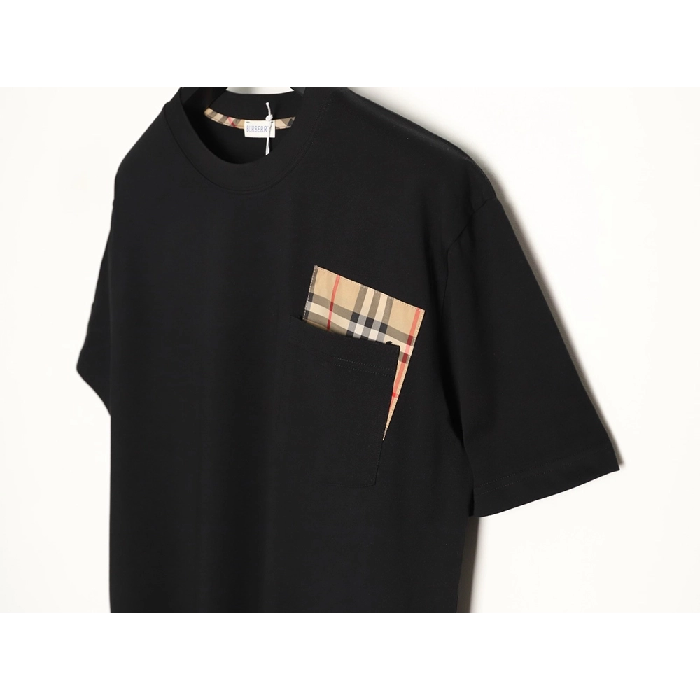 Burberry Plaid Overlapping Pocket Short-Sleeve T-Shirt TSK1,Burberry