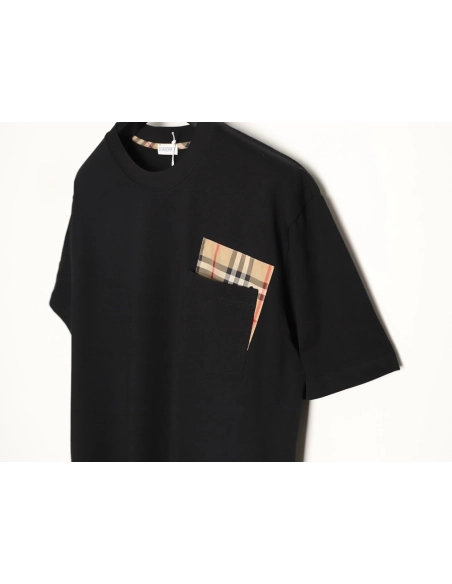 Burberry Plaid Overlapping Pocket Short-Sleeve T-Shirt TSK1,Burberry