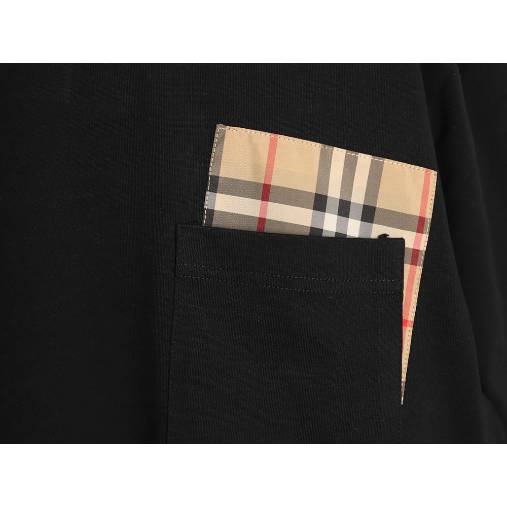 Burberry Plaid Overlapping Pocket Short-Sleeve T-Shirt TSK1,Burberry