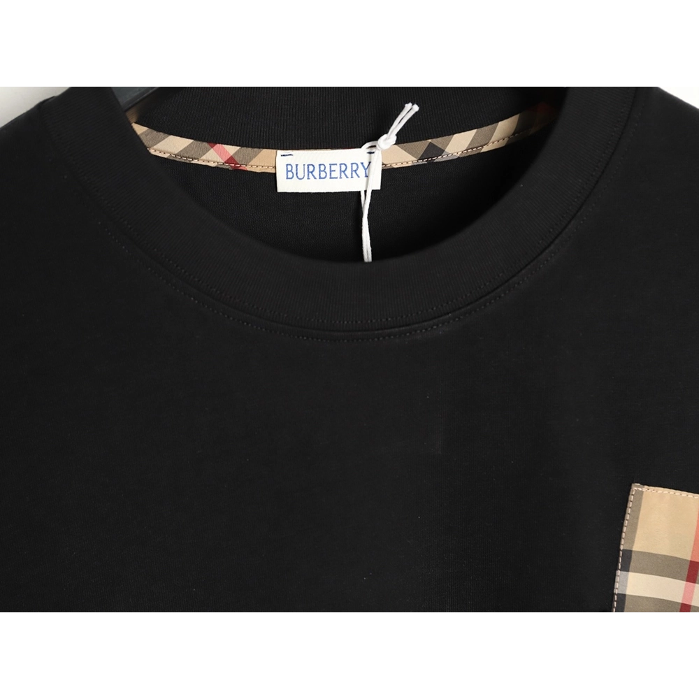 Burberry Plaid Overlapping Pocket Short-Sleeve T-Shirt TSK1,Burberry