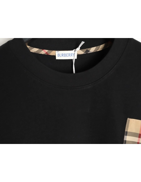 Burberry Plaid Overlapping Pocket Short-Sleeve T-Shirt TSK1,Burberry