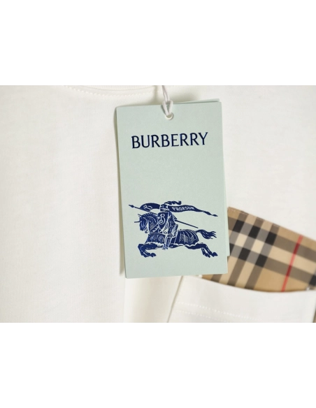 Burberry Plaid Overlapping Pocket Short-Sleeve T-Shirt,Burberry