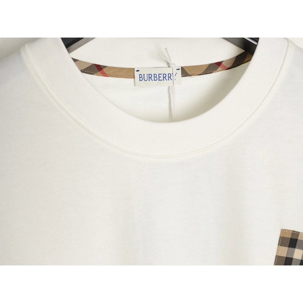 Burberry Plaid Overlapping Pocket Short-Sleeve T-Shirt,Burberry