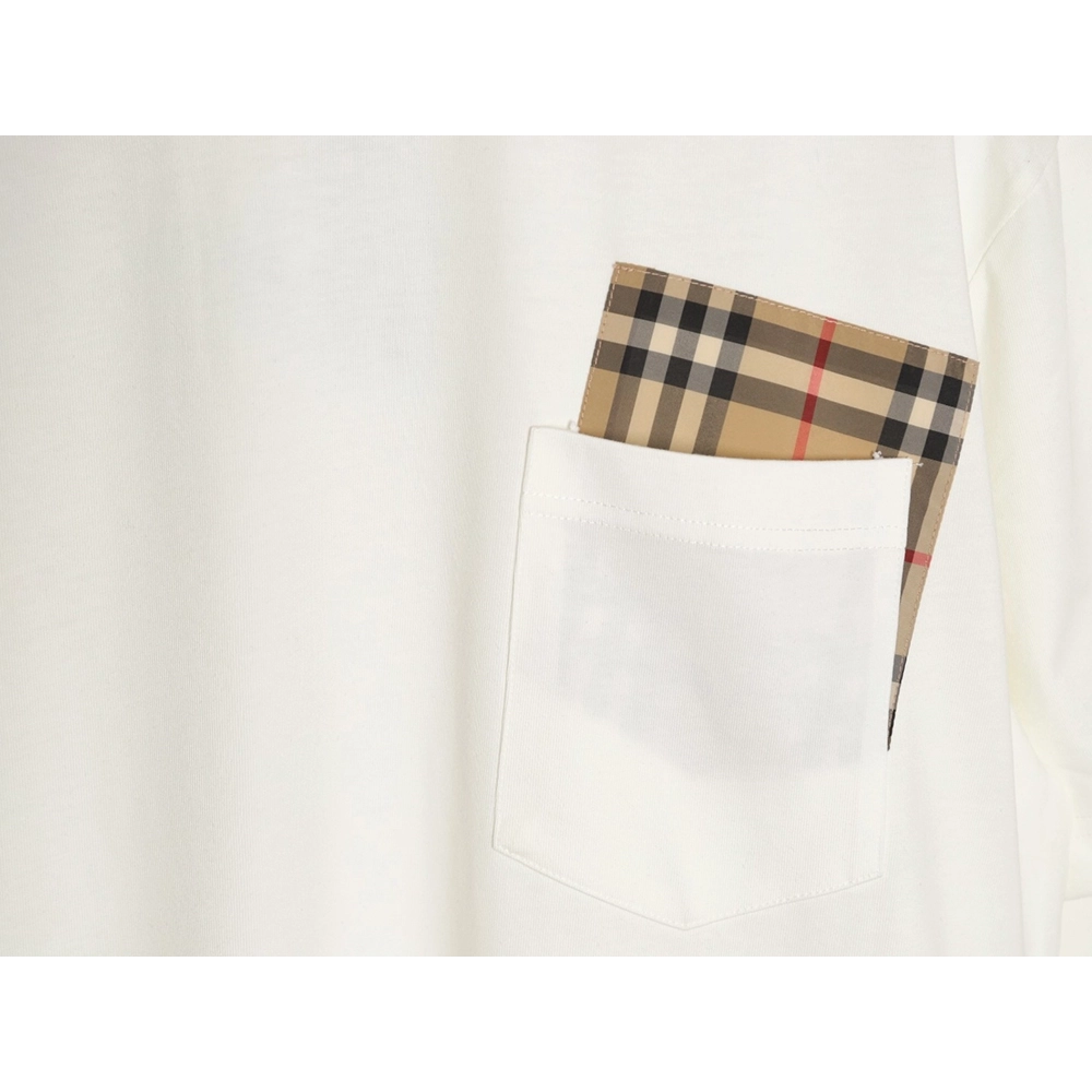 Burberry Plaid Overlapping Pocket Short-Sleeve T-Shirt,Burberry