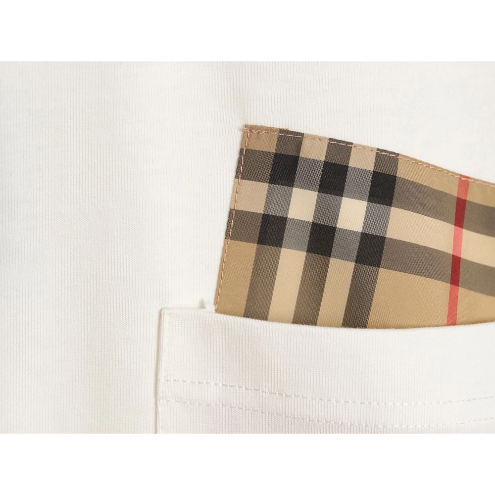 Burberry Plaid Overlapping Pocket Short-Sleeve T-Shirt,Burberry