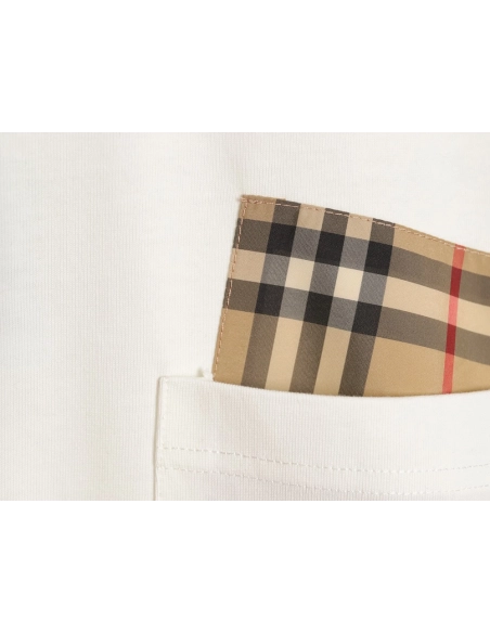 Burberry Plaid Overlapping Pocket Short-Sleeve T-Shirt,Burberry