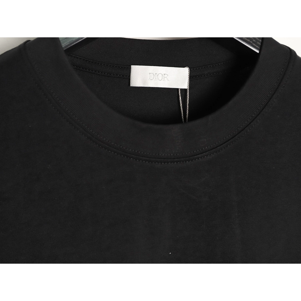 Dior 3D Sketch-Style Letter Embroidery Short-Sleeve T-Shirt TSK1,Dior