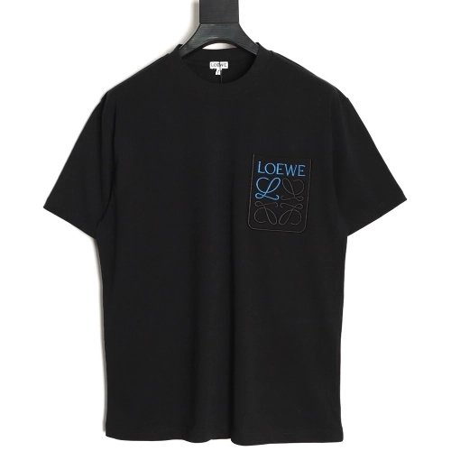 Loewe logo misaligned embroidered short-sleeved shirt,Loewe