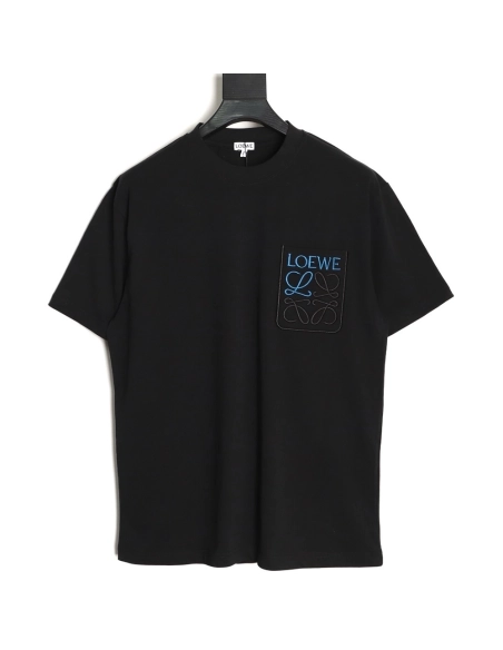Loewe logo misaligned embroidered short-sleeved shirt,Loewe