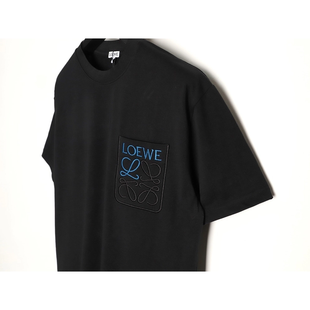Loewe logo misaligned embroidered short-sleeved shirt,Loewe