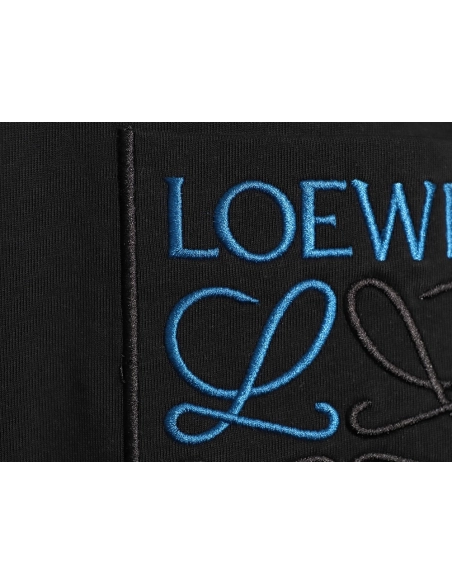 Loewe logo misaligned embroidered short-sleeved shirt,Loewe