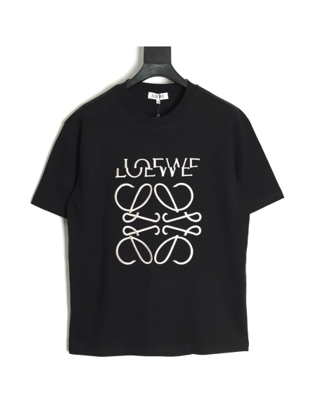 Loewe misaligned logo 3D embroidered short-sleeved shirt TSK1,Loewe