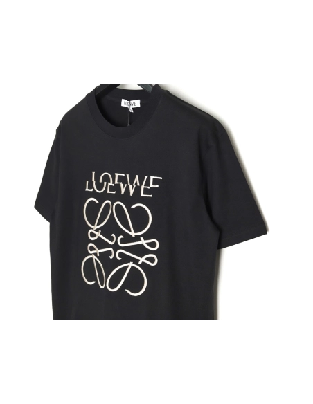 Loewe misaligned logo 3D embroidered short-sleeved shirt TSK1,Loewe