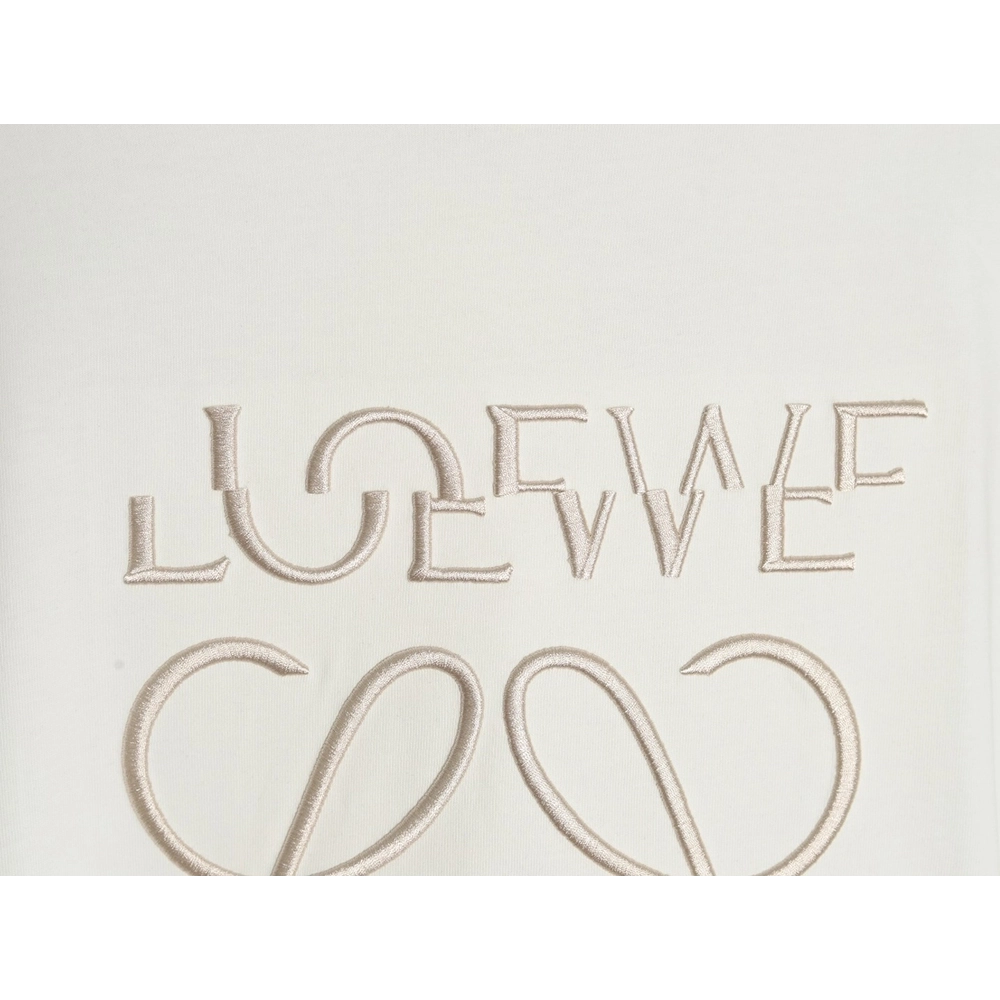 Loewe misaligned logo 3D embroidered short-sleeved shirt,Loewe