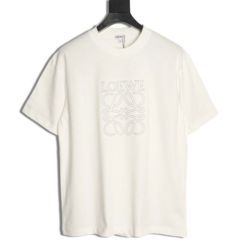 Loewe rice needle embroidery short sleeve,Loewe