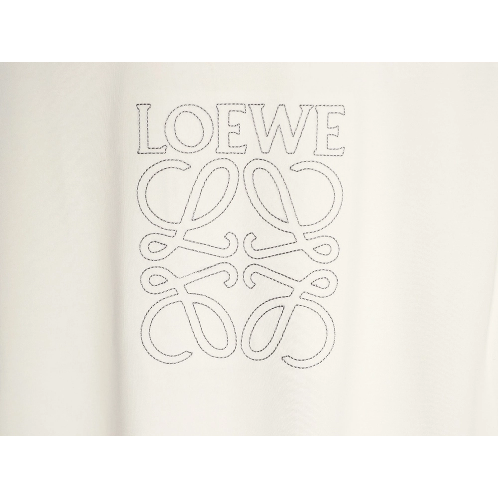 Loewe rice needle embroidery short sleeve,Loewe