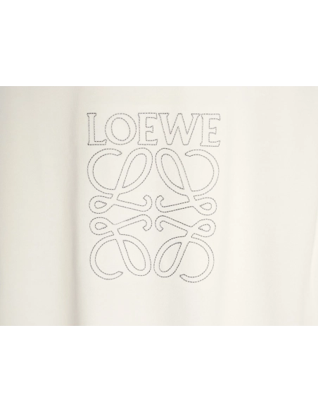 Loewe rice needle embroidery short sleeve,Loewe