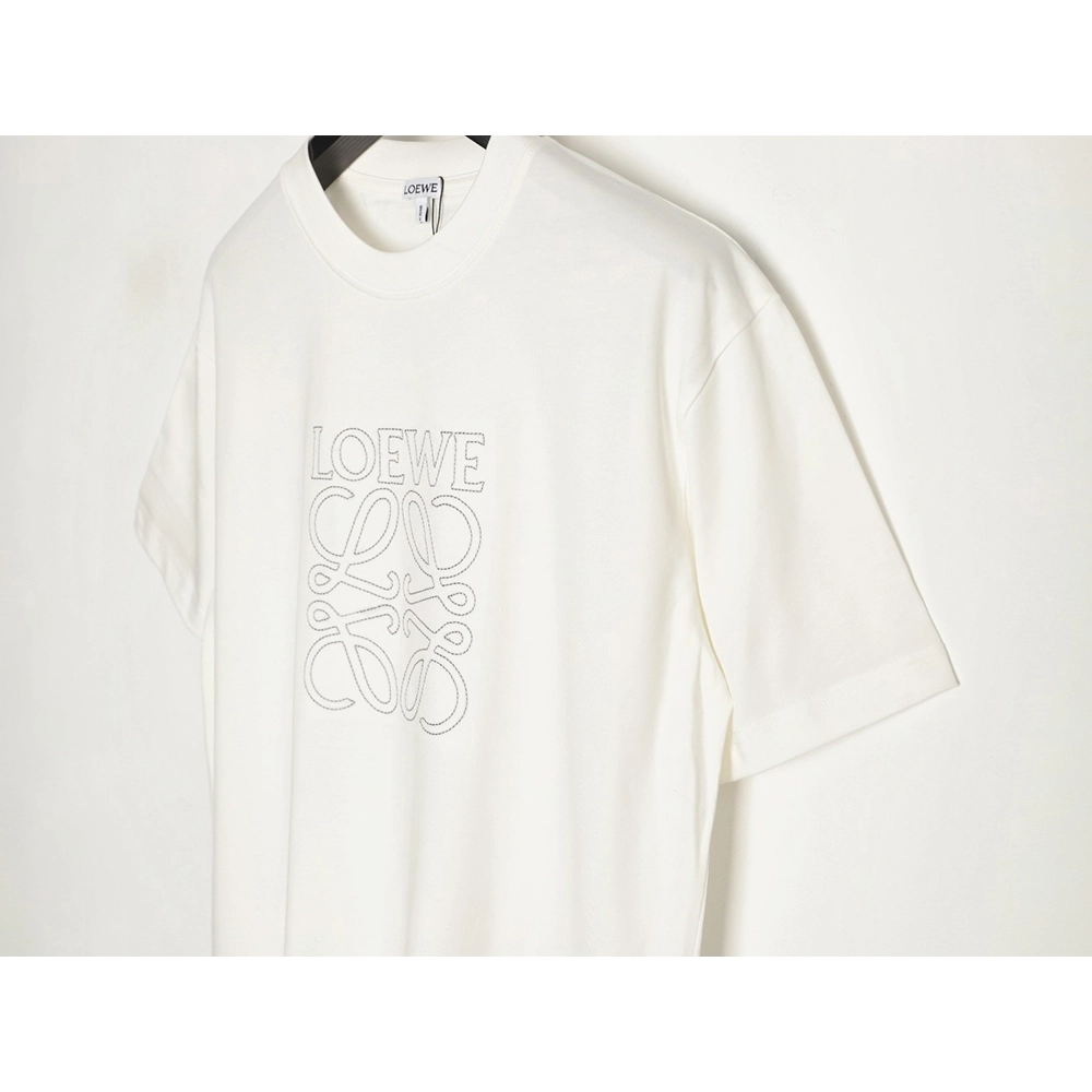 Loewe rice needle embroidery short sleeve,Loewe