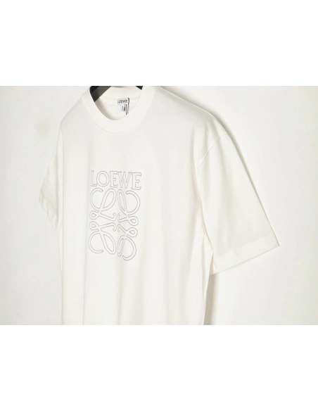 Loewe rice needle embroidery short sleeve,Loewe