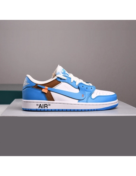OFF WHITE X AIR JORDAN 1 LOW UNC CUSTOM,OFF-WHITE 1,OFF-WHITE,NIKE SHOES Reps