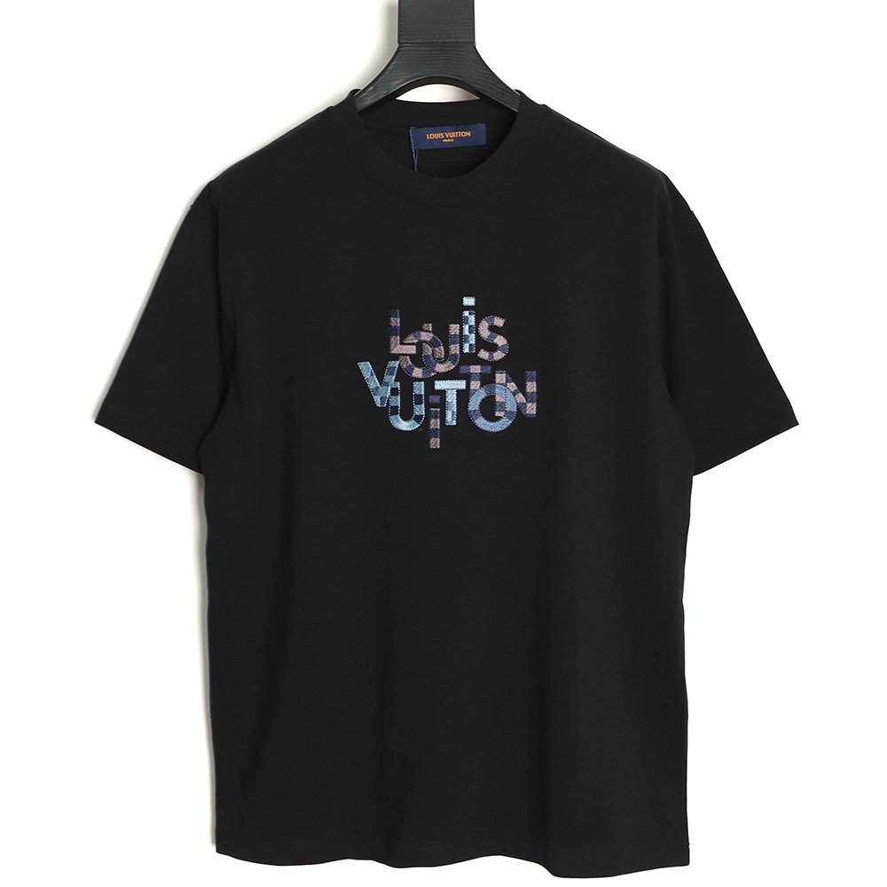 Louis Vuitton Embroidered Short-Sleeve T-Shirt TSK1,Louis Vuitton
