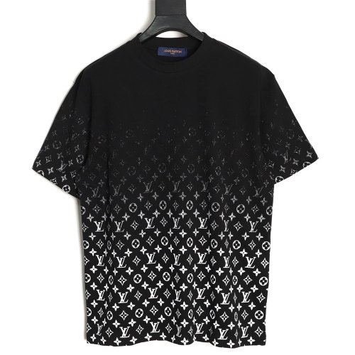 Louis Vuitton gradient all-over logo print short-sleeved shirt TSK3,Louis Vuitton