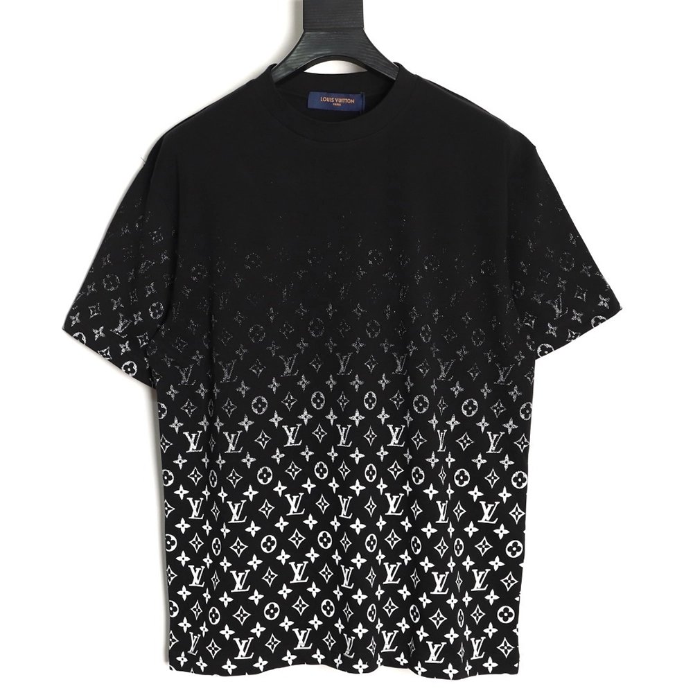 Louis Vuitton gradient all-over logo print short-sleeved shirt TSK3,Louis Vuitton