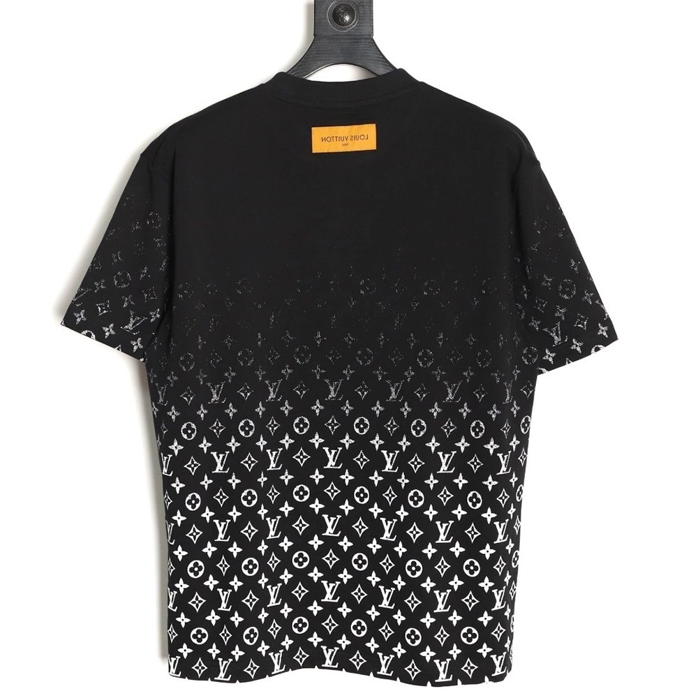 Louis Vuitton gradient all-over logo print short-sleeved shirt TSK3,Louis Vuitton