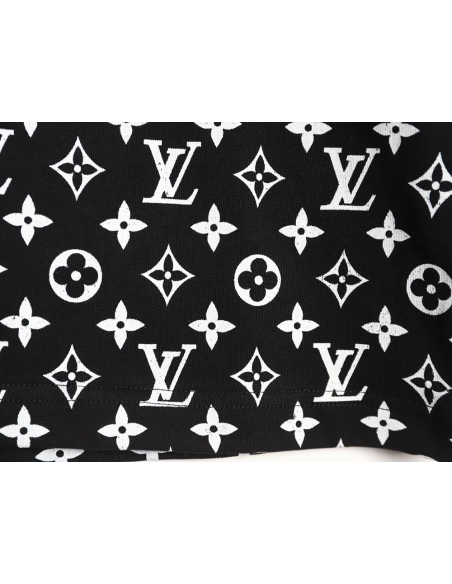 Louis Vuitton gradient all-over logo print short-sleeved shirt TSK3,Louis Vuitton