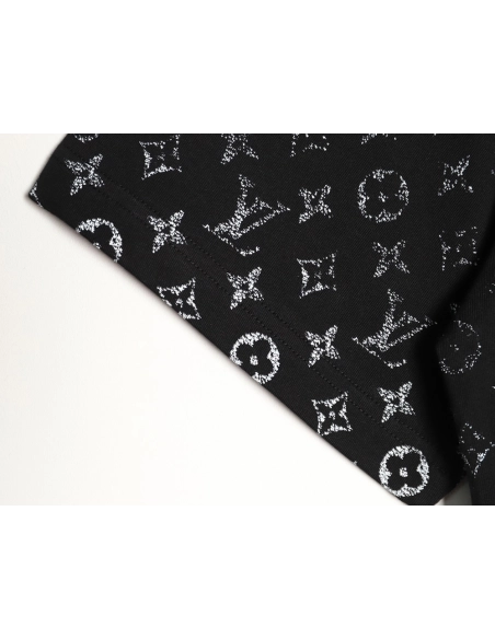 Louis Vuitton gradient all-over logo print short-sleeved shirt TSK3,Louis Vuitton