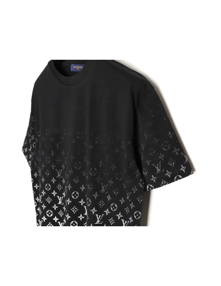 Louis Vuitton gradient all-over logo print short-sleeved shirt TSK3,Louis Vuitton