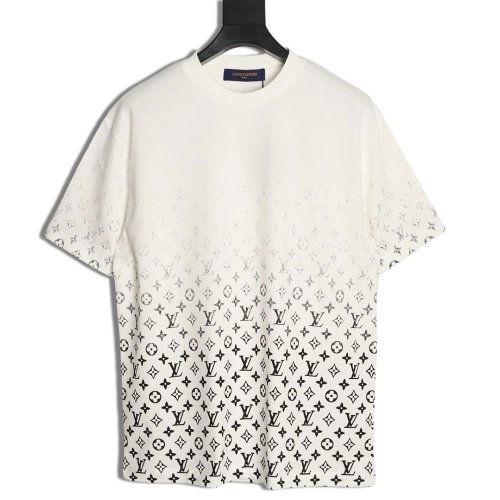Louis Vuitton gradient all-over logo print short-sleeved shirt TSK2,Louis Vuitton