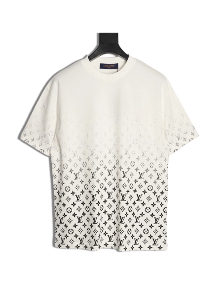 Louis Vuitton gradient all-over logo print short-sleeved shirt TSK2,Louis Vuitton
