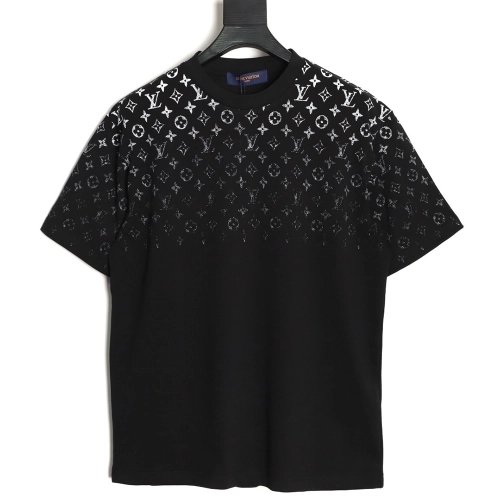 Louis Vuitton gradient all-over logo print short-sleeved shirt TSK1,Louis Vuitton