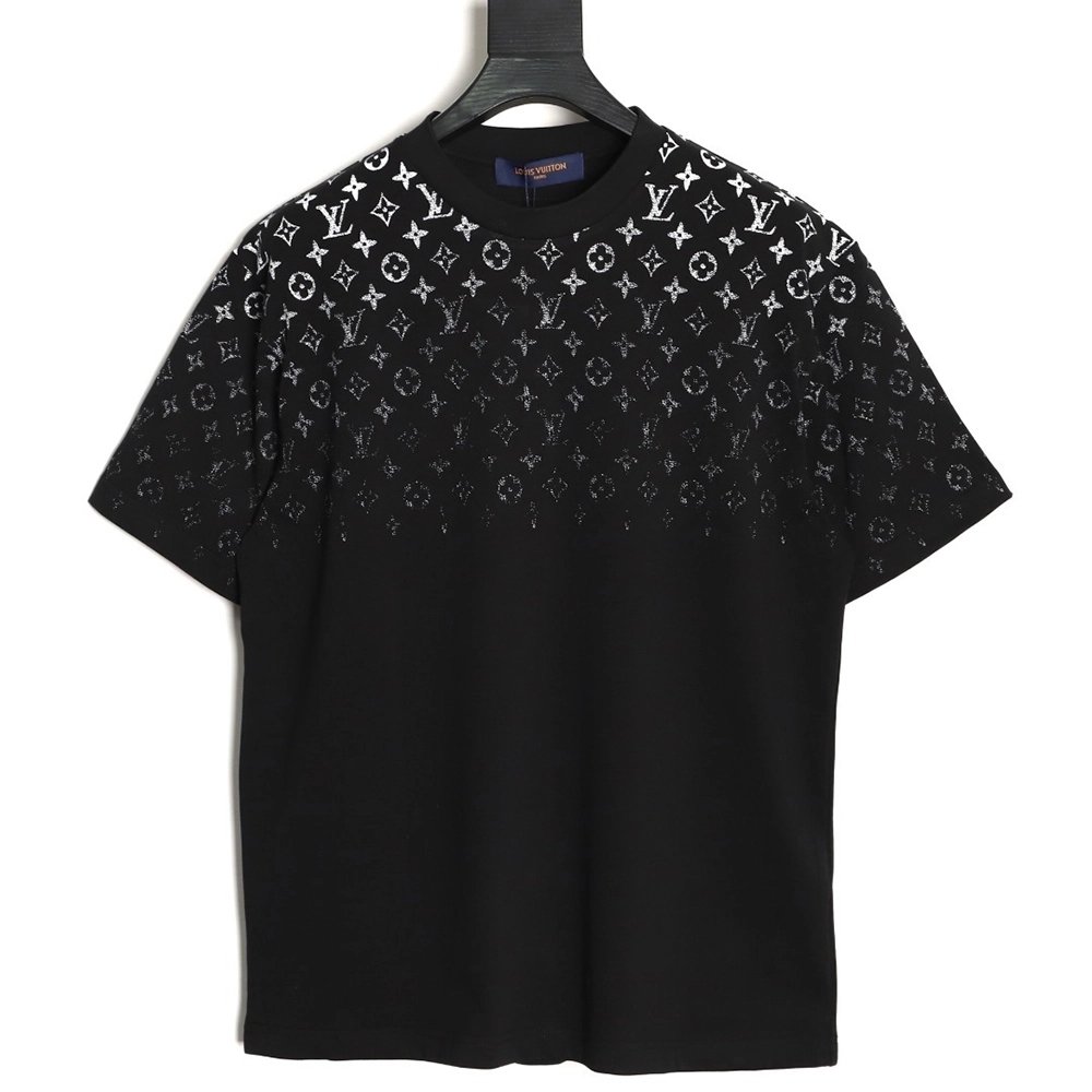 Louis Vuitton gradient all-over logo print short-sleeved shirt TSK1,Louis Vuitton