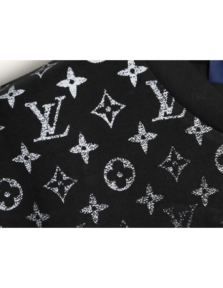 Louis Vuitton gradient all-over logo print short-sleeved shirt TSK1,Louis Vuitton