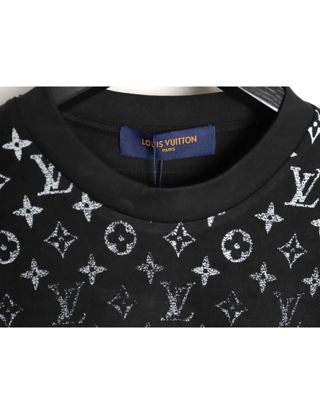 Louis Vuitton gradient all-over logo print short-sleeved shirt TSK1,Louis Vuitton