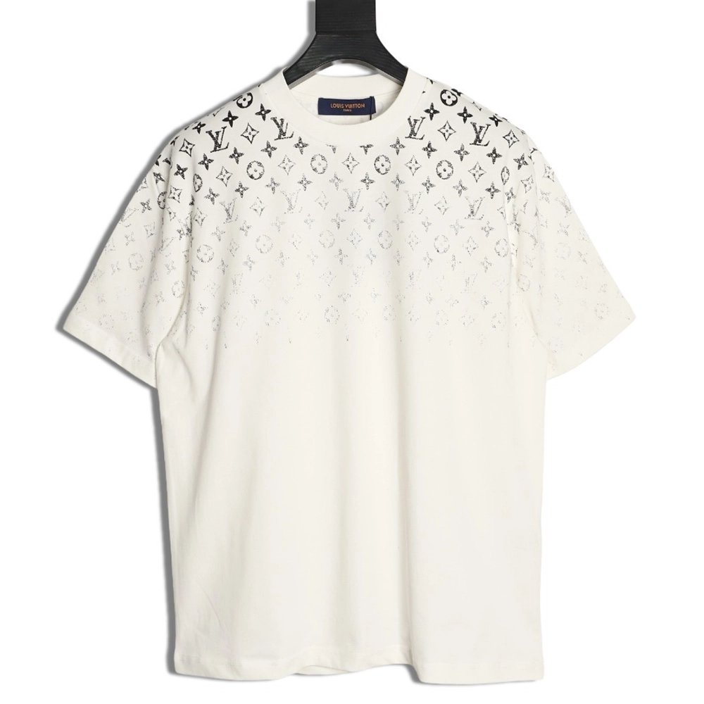 Louis Vuitton gradient all-over logo print short-sleeved shirt,Louis Vuitton