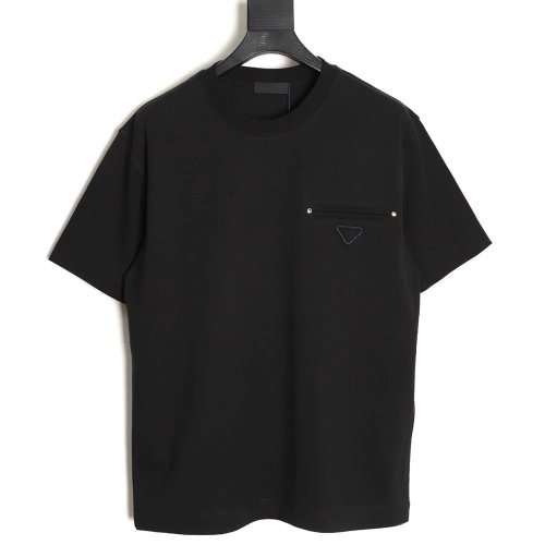 Prada classic triangle logo faux pocket short-sleeved shirt TSK1,Prada